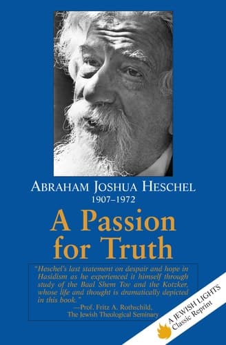 Cover of A Passion for Truth (Jewish Lights Classic Reprint)