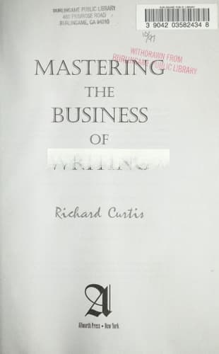 Cover of Mastering the Business of Writing