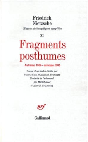 Cover of Fragments posthumes automne 1884 - automne 1885