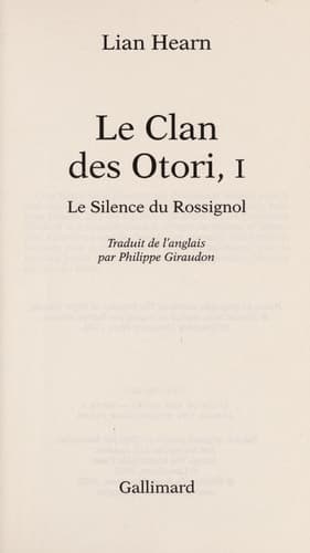 Cover of Le silence du rossignol