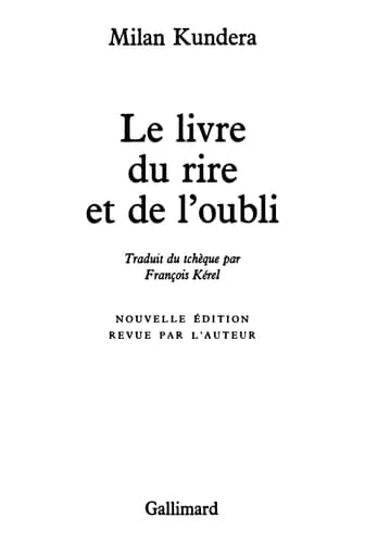 Cover of The Book of Laughter and Forgetting