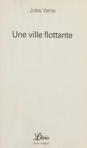 Cover of Une ville flottante
