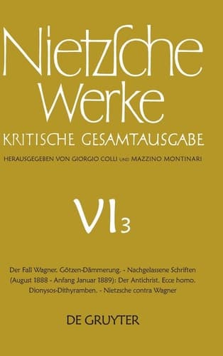 Cover of Nietzsche Werke Abt 6 Bd 3