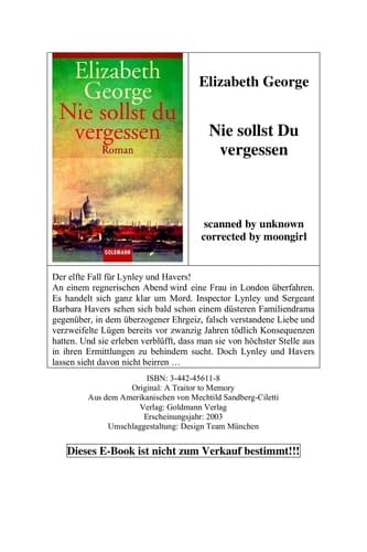 Cover of Nie sollst du vergessen Roman