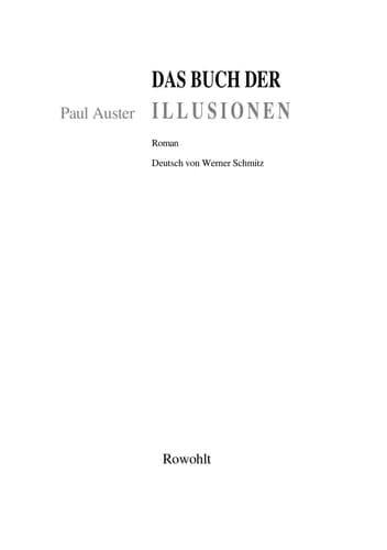 Cover of Das Buch der Illusionen Roman