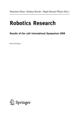Cover of Robotics Research Results of the 12th International Symposium ISRR