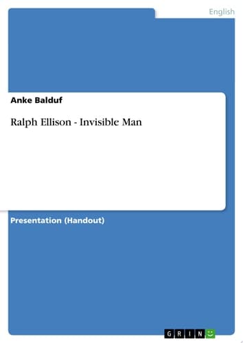 Cover of Ralph Ellison - Invisible Man