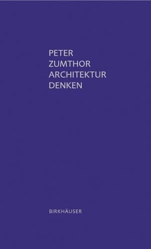 Cover of Architektur denken