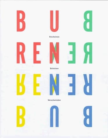 Cover of Daniel Buren, Erscheinen, scheinen, verschwinden Katalogbuch zur Ausstellung Kunstsammlung Nordrhein-Westfalen, Düsseldorf, 29.6. - 27.10.1996 ; mit einer Dokumentation der Verwendung von Spiegeln in Arbeiten von Daniel Buren 1975 - 1996