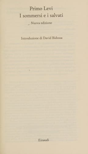 Cover of I sommersi e i salvati