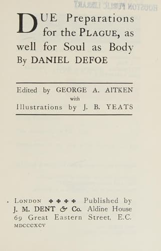 Cover of Due Preparations for the Plague, As Well for Soul As Body