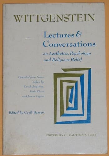 Cover of Wittgenstein Lectures and Conversations on Aesthetics, Psychology and Religious Belief
