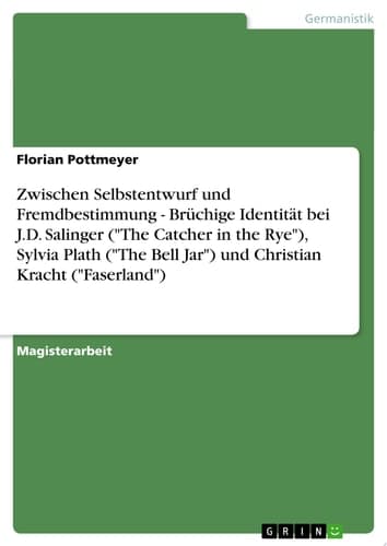 Cover of Zwischen Selbstentwurf und Fremdbestimmung - Brüchige Identität bei J.D. Salinger ("The Catcher in the Rye"), Sylvia Plath ("The Bell Jar") und Christian Kracht ("Faserland")